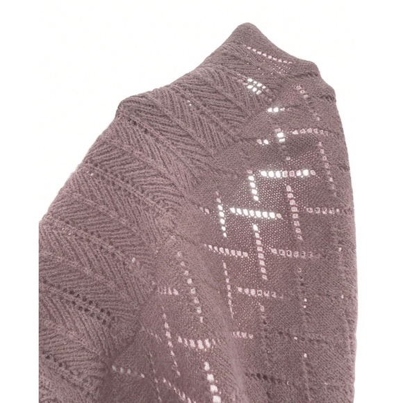 Dusty Lavender Wrap Cardigan Long Lantern Sleeve Ties - Picture 8 of 10